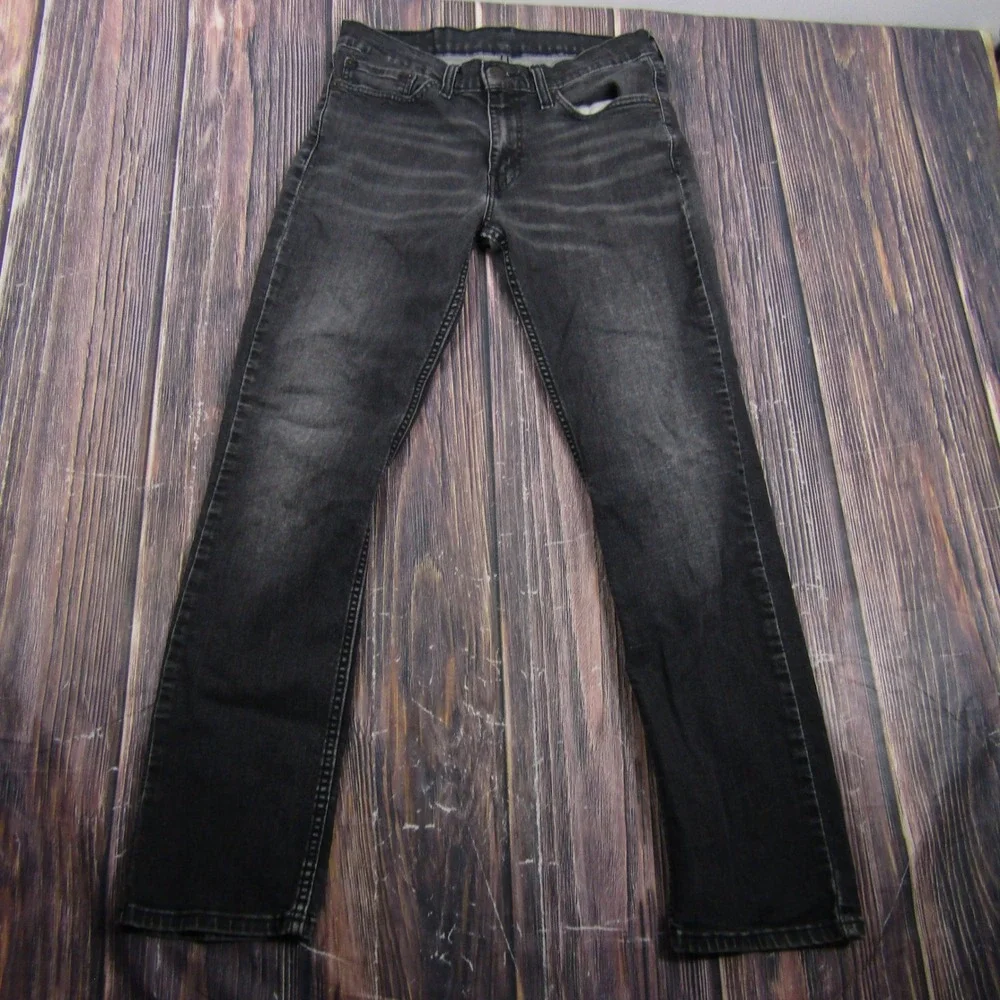 Levi 511 Slim Jeans Mens 31x30 Black Faded Stretch Denim 04511-3096